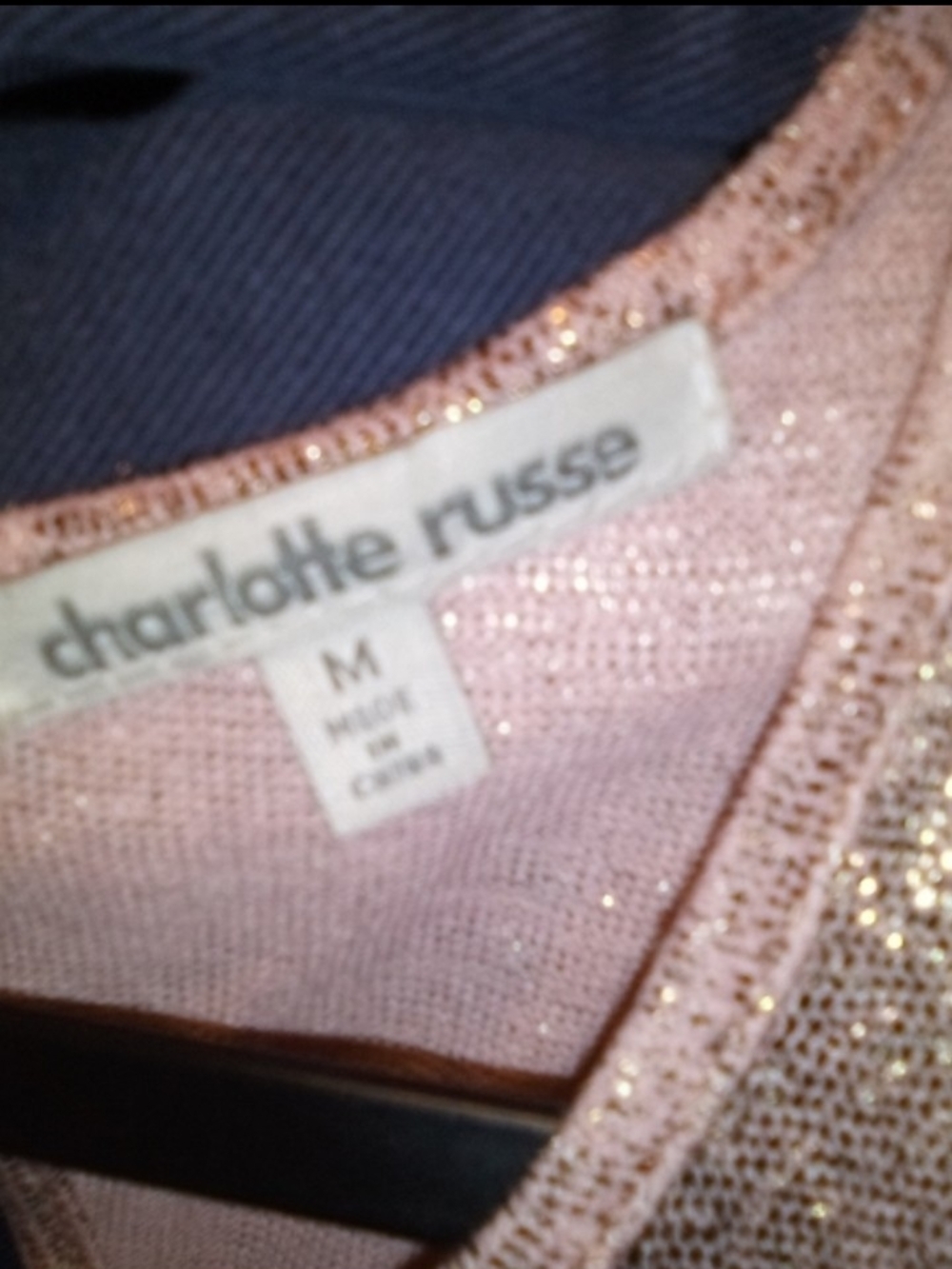 Charlotte Russe Rose Gold Metallic Snakeskin Skater Mini Dress Coquette Size M - Picture 6 of 6